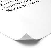 Poster Plan de siège de table bat mitzvah (Coin)