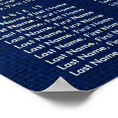 Poster Plan de siège du Mariage de tournesol bleu de la M (Coin)