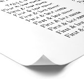 Poster Plan de siège Mariage en laiton de Pampas (Coin)