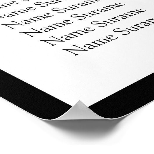 Poster Plan de siège Mariage Rose rouge (Coin)