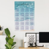 Poster Plan de sièges de Summer Blue Beach (Bureau à domicile)