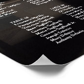 Poster Plan de sièges mariage photo élégant (Coin)