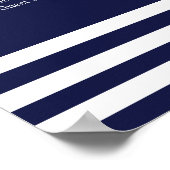 Poster Plan de sièges nautiques bleu marine avec Ancre (Coin)