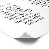 Poster Plan de table 30 tables Trouvez votre place (Coin)