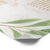 Poster Plan de table à 18 tables avec feuilles de verdure (Coin)