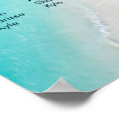 Poster Plan de table à monogramme pour mariage sur une pl (Coin)