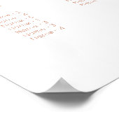 Poster Plan de table alphabétique de mariage en blanc ter (Coin)