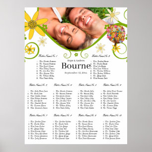 Poster Plan de table Arbre Fleur 10 Tables