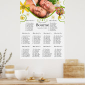 Poster Plan de table Arbre Fleur 10 Tables (Cuisine)