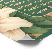 Poster Plan de table assise Luxueux Alphonse Mucha Flora  (Coin)