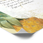 Poster Plan de table aux ananas vintage PixDezines (Coin)