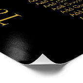 Poster Plan de table Black & Gold Happily Ever After (Coin)