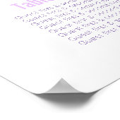 Poster Plan de table d'art de fleur de chrysanthème viole (Coin)