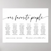 Poster Plan de table de 6 tables pour nos personnes préfé (Devant)