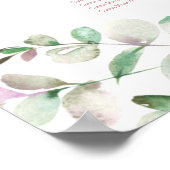 Poster Plan de table de Baby Shower avec Eucalyptus verdo (Coin)