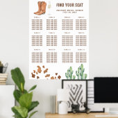Poster Plan de table de Baby Shower Boots and Bubbly (Bureau à domicile)