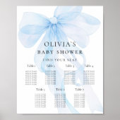 Poster Plan de table de Baby Shower imprimable avec un nœ (Devant)