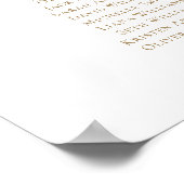 Poster Plan de table de bienvenue Elegant Script 12 Table (Coin)