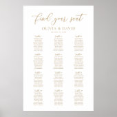 Poster Plan de table de bienvenue Elegant Script 12 Table (Devant)