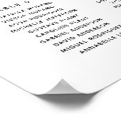 Poster Plan de table de bienvenue moderne pour 12 tables (Coin)