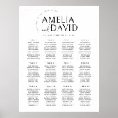 Poster Plan de table de bienvenue moderne pour 12 tables (Devant)