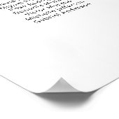 Poster Plan de table de bienvenue moderne pour 17 tables (Coin)