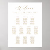 Poster Plan de table de bienvenue pour 10 tables (Devant)