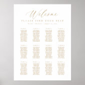 Poster Plan de table de bienvenue pour 12 tables (Devant)
