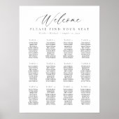 Poster Plan de table de bienvenue pour 12 tables (Devant)