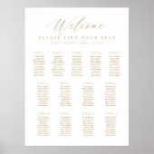 Poster Plan de table de bienvenue pour 13 tables (Devant)