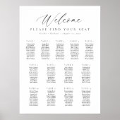 Poster Plan de table de bienvenue pour 13 tables (Devant)