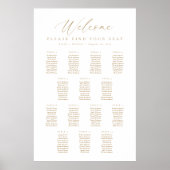 Poster Plan de table de bienvenue pour 14 tables (Devant)