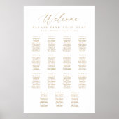 Poster Plan de table de bienvenue pour 15 tables (Devant)