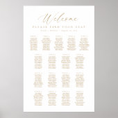 Poster Plan de table de bienvenue pour 17 tables (Devant)