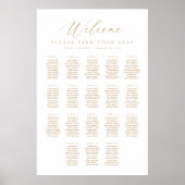 Poster Plan de table de bienvenue pour 18 tables (Devant)