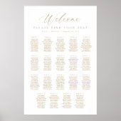 Poster Plan de table de bienvenue pour 19 tables (Devant)