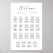 Poster Plan de table de bienvenue pour 19 tables (Devant)
