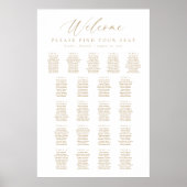 Poster Plan de table de bienvenue pour 21 tables (Devant)