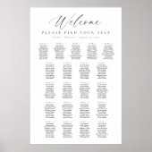 Poster Plan de table de bienvenue pour 21 tables (Devant)
