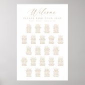 Poster Plan de table de bienvenue pour 22 tables (Devant)