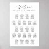 Poster Plan de table de bienvenue pour 22 tables (Devant)