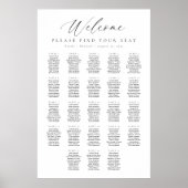 Poster Plan de table de bienvenue pour 23 tables (Devant)