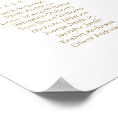 Poster Plan de table de bienvenue pour 25 tables (Coin)