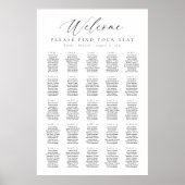 Poster Plan de table de bienvenue pour 25 tables (Devant)