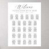 Poster Plan de table de bienvenue pour 26 tables (Devant)