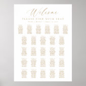 Poster Plan de table de bienvenue pour 26 tables (Devant)