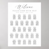 Poster Plan de table de bienvenue pour 27 tables (Devant)
