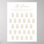 Poster Plan de table de bienvenue pour 27 tables (Devant)
