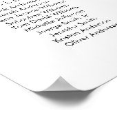 Poster Plan de table de bienvenue pour 28 tables (Coin)