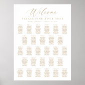 Poster Plan de table de bienvenue pour 28 tables (Devant)